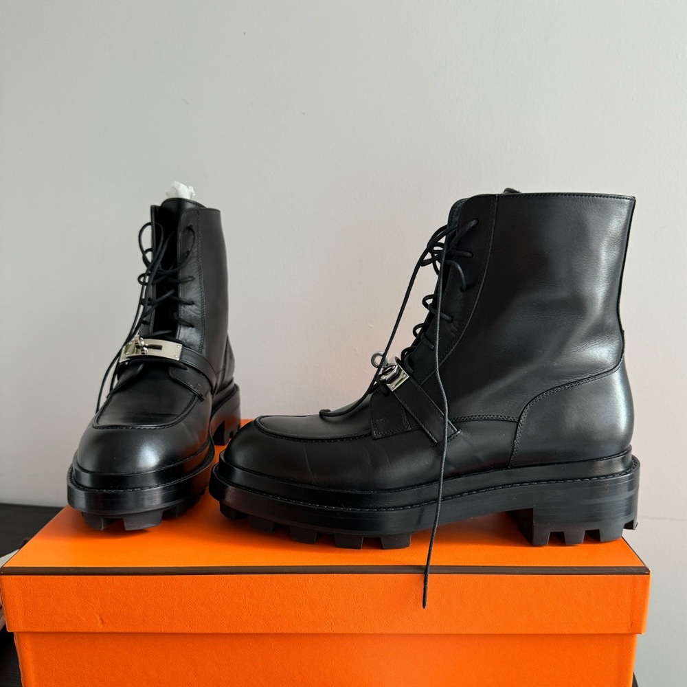 Hermes Fiacre Ankle Boot - Black Leather - Size 41
